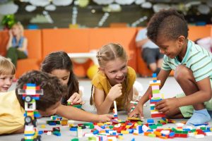 Kids Enjoying Building Blocks